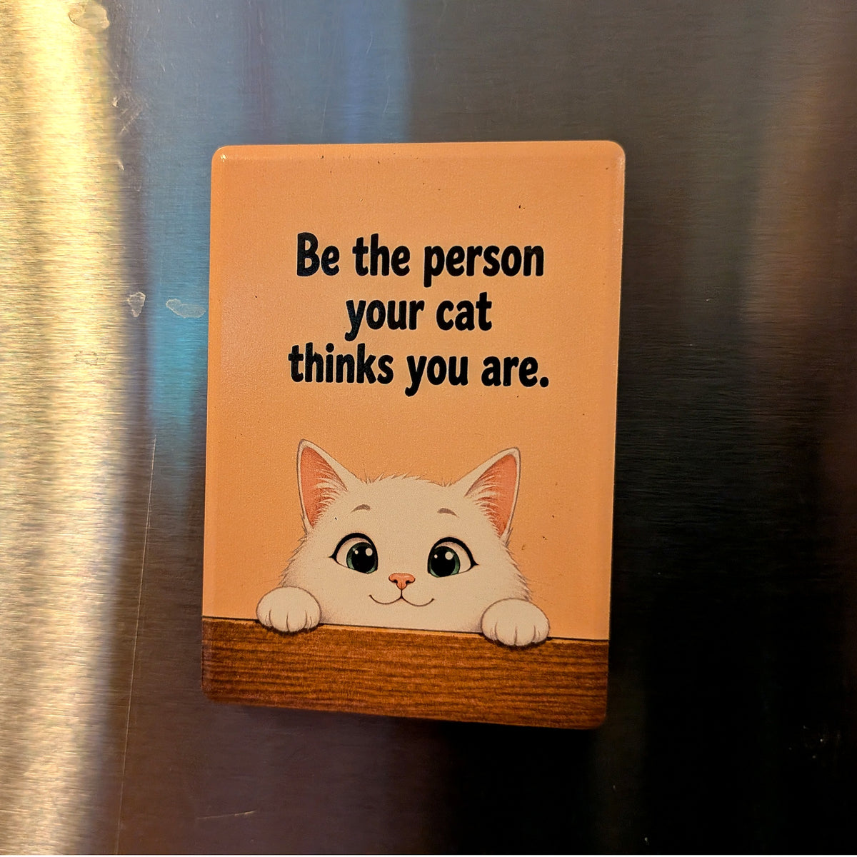Cat Mood Ceramic Fridge Magnet - Be / Don't Be The Person Your Cat Thinks You Are