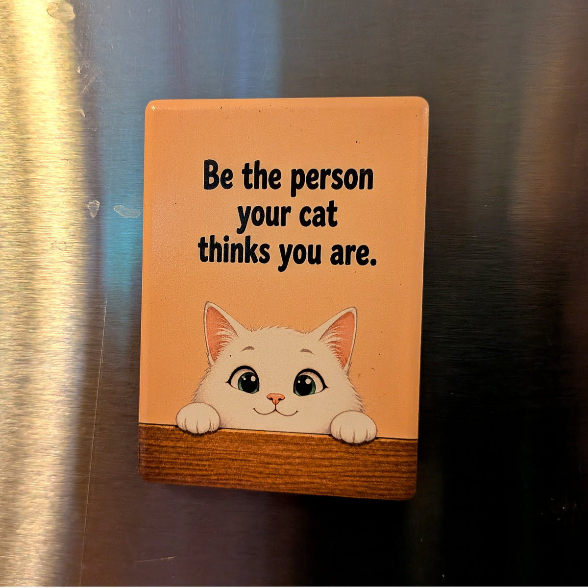 Cat Mood Ceramic Fridge Magnet - Be / Don't Be The Person Your Cat Thinks You Are