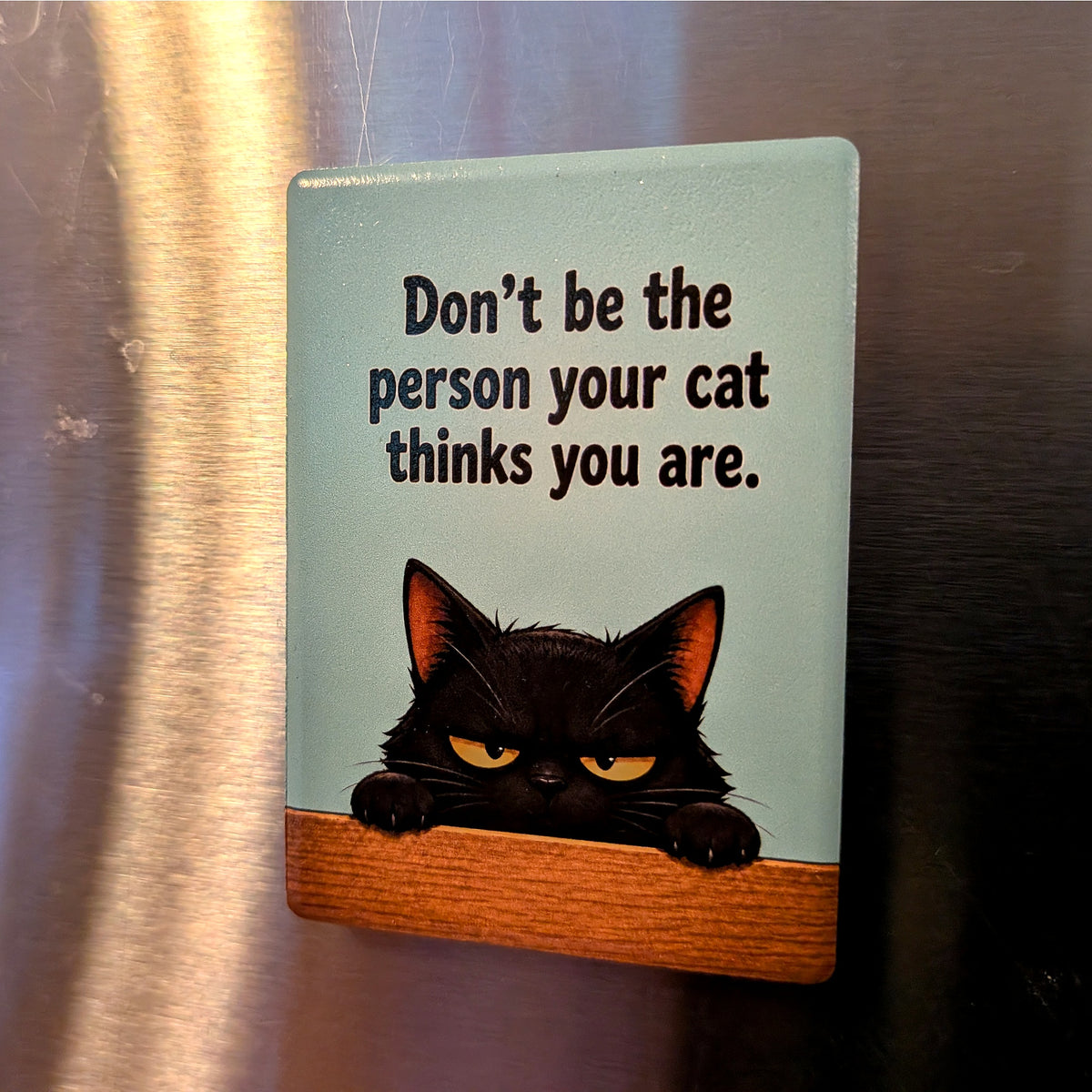 Cat Mood Ceramic Fridge Magnet - Be / Don't Be The Person Your Cat Thinks You Are