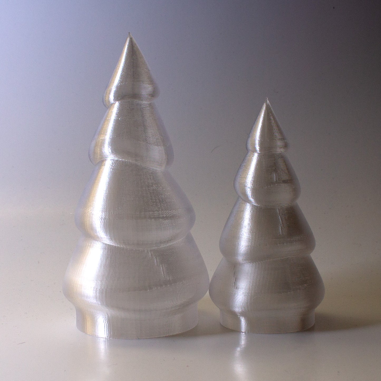 Snow-Covered LED Christmas Tree Translucent - 3D Printed Plastic Tabletop & Mantel Decor