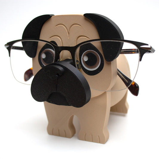 Pug Eyeglass Holder – Adorable and Practical Desk Accessory for Home, Office, or Nightstand Organization