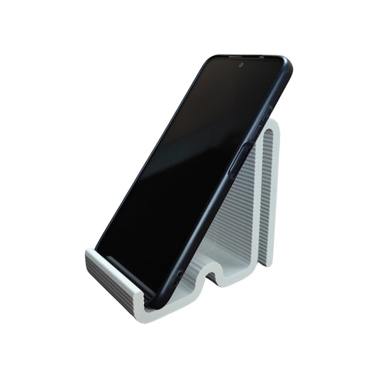 Sleek Retro-Modern Minimalist Smartphone Stand: 3D Printed Desk Holder for Various Devices