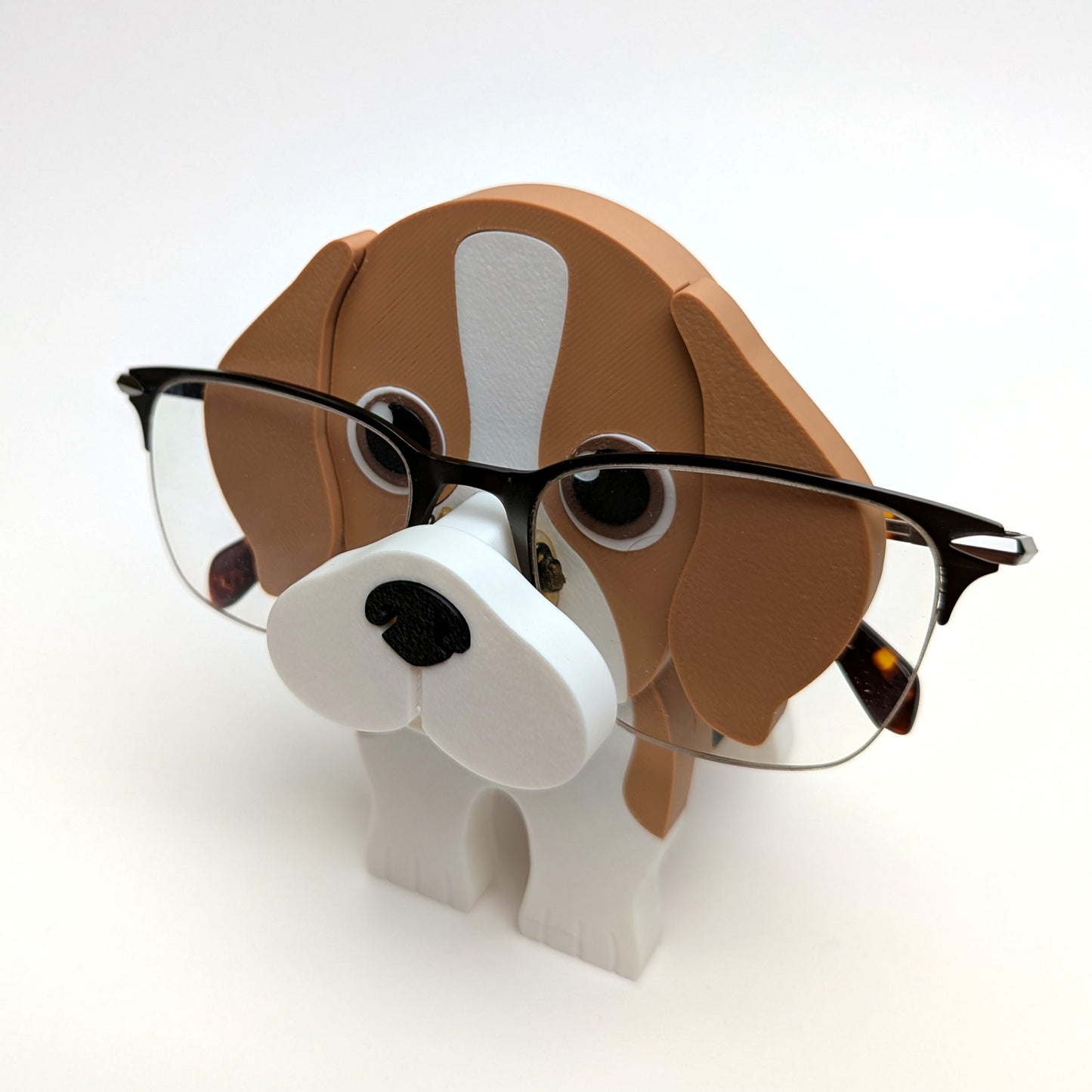 RedFive Beagle Eyeglasses Holder Stand – Cute Beagle Eyewear Organizer for Desk, Nightstand, Office, or Bedroom – Funny Dog Glasses Stand for Adults & Kids