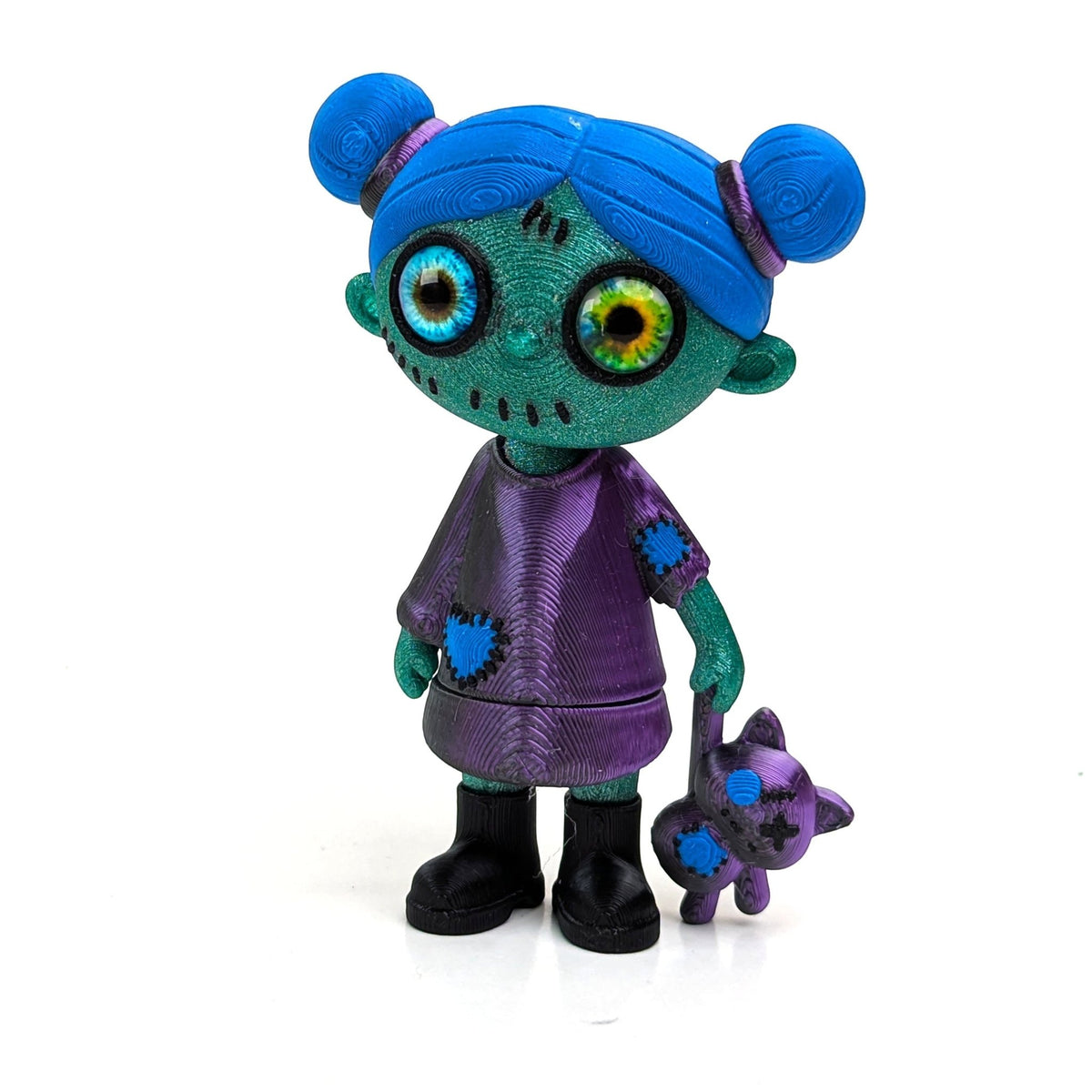 Agnes - Spooky Cute Zombie Girl Figurine & Magnet with Cat Companion - RedFive Labs