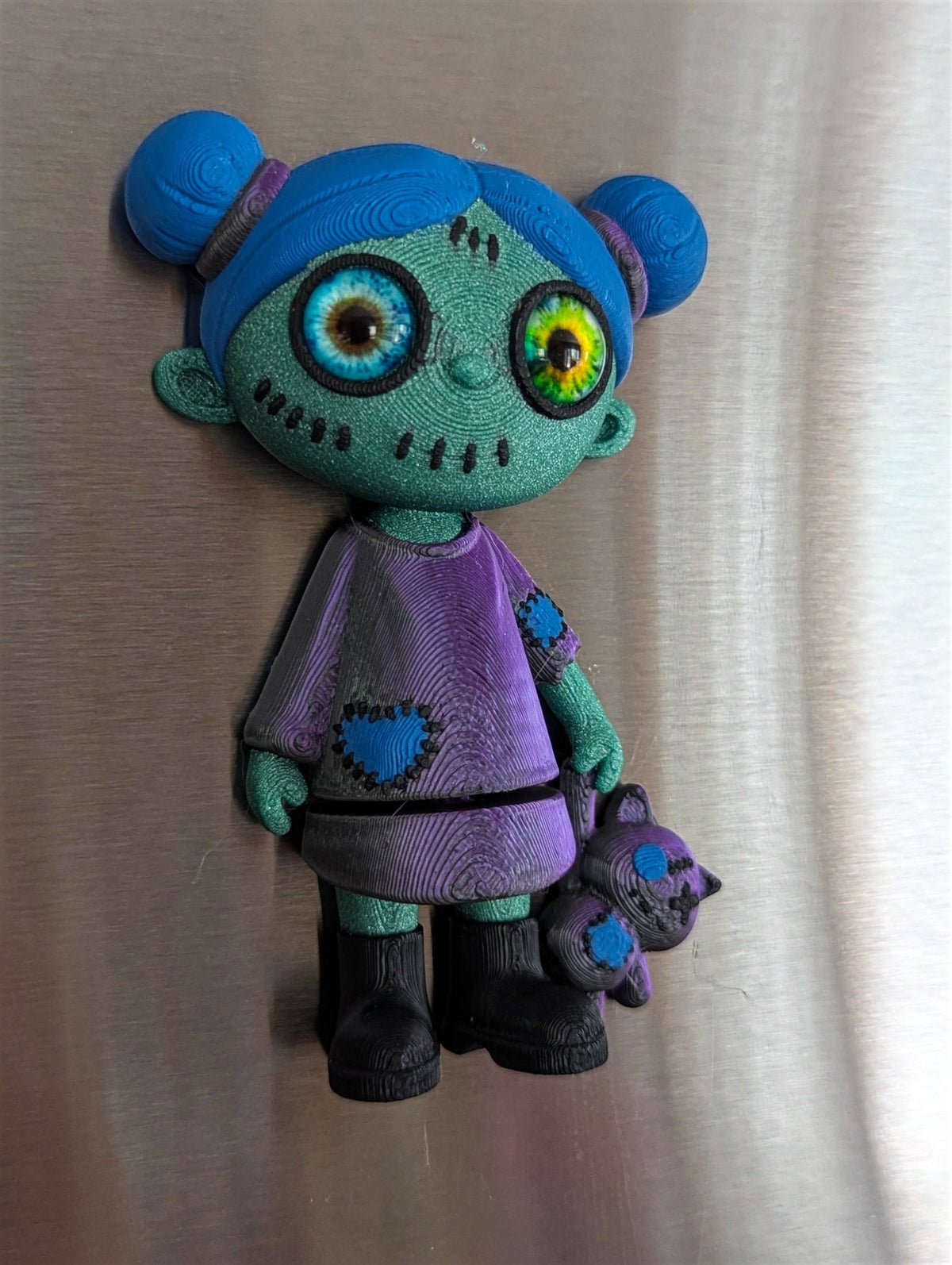Agnes - Spooky Cute Zombie Girl Figurine & Magnet with Cat Companion - RedFive Labs
