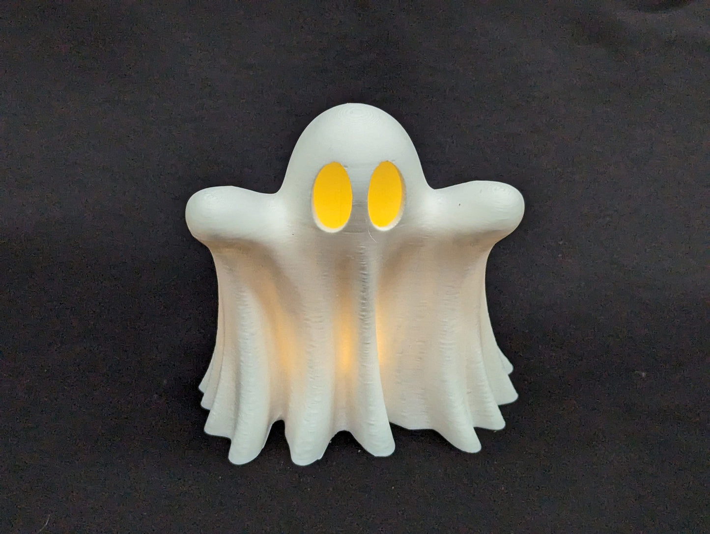 Adorable 3D Printed Ghost for Halloween with LED Tea Light Decoration