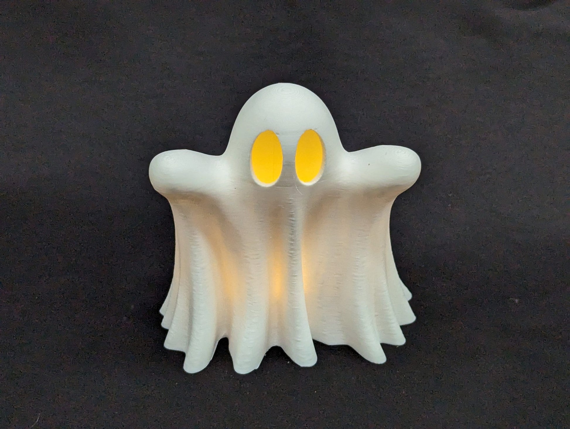 Adorable 3D Printed Ghost for Halloween with LED Tea Light Decoration