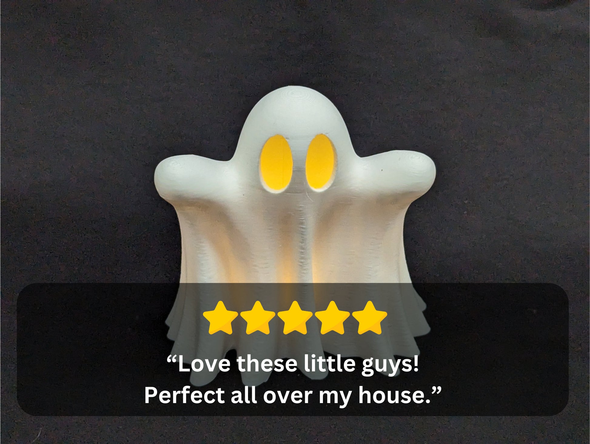 Adorable 3D Printed Ghost for Halloween with LED Tea Light Decoration