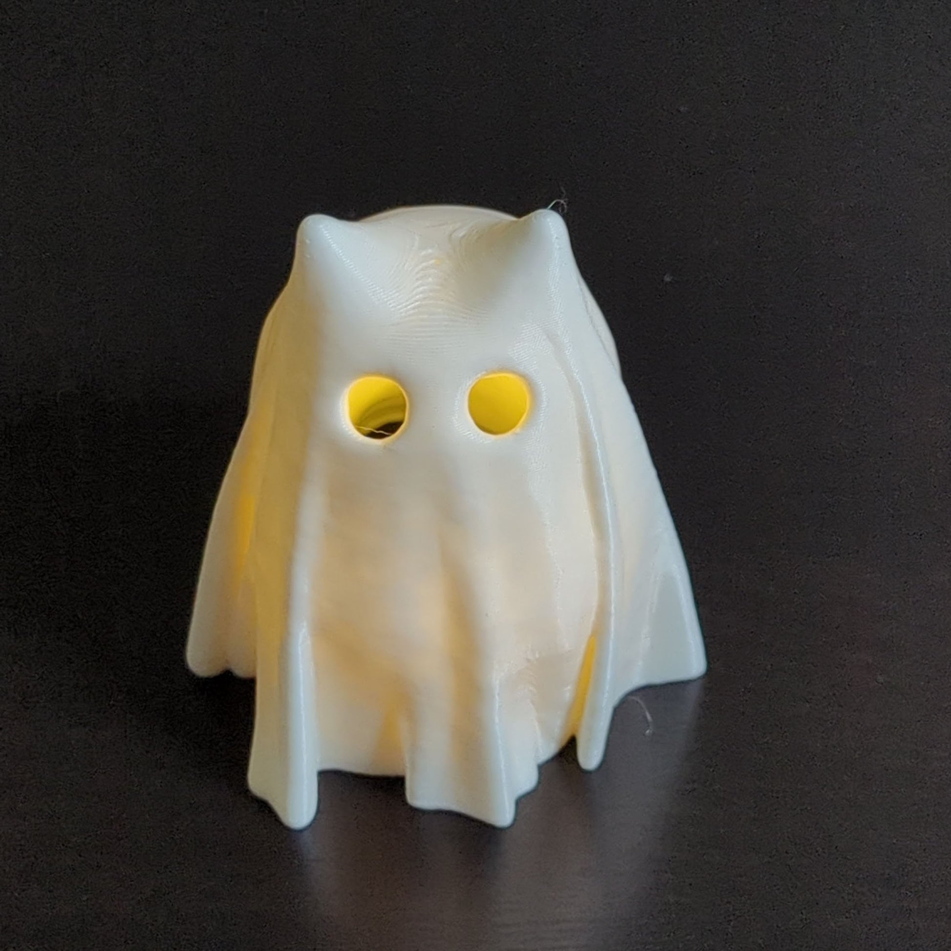 Glowing Cat Ghost LED Light-Up Decor - Spooky Halloween Party Accent