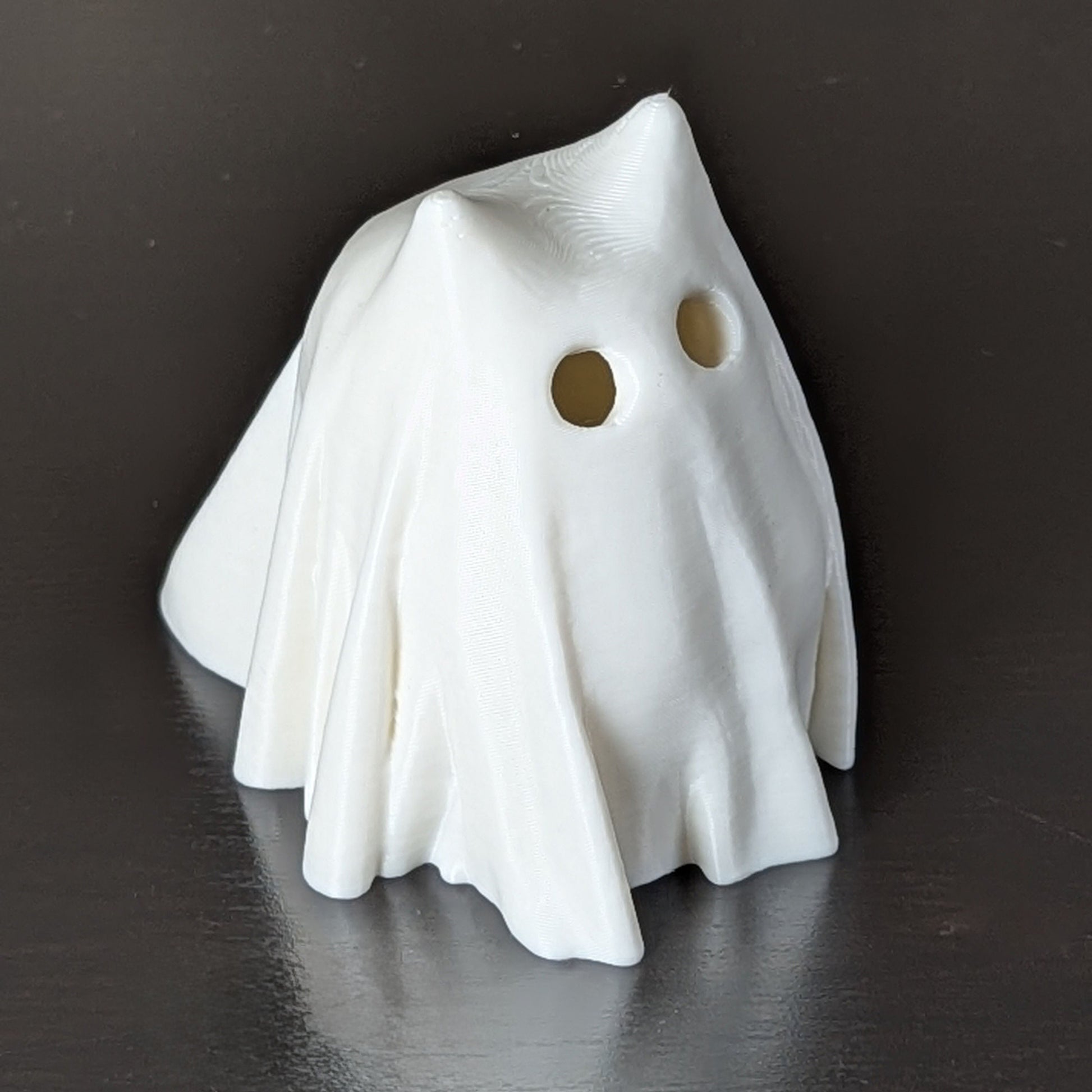 Glowing Cat Ghost LED Light-Up Decor - Spooky Halloween Party Accent