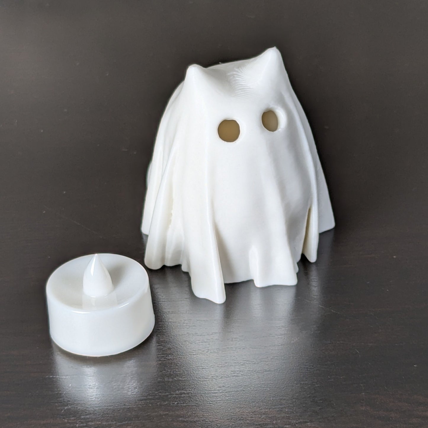 Glowing Cat Ghost LED Light-Up Decor - Spooky Halloween Party Accent