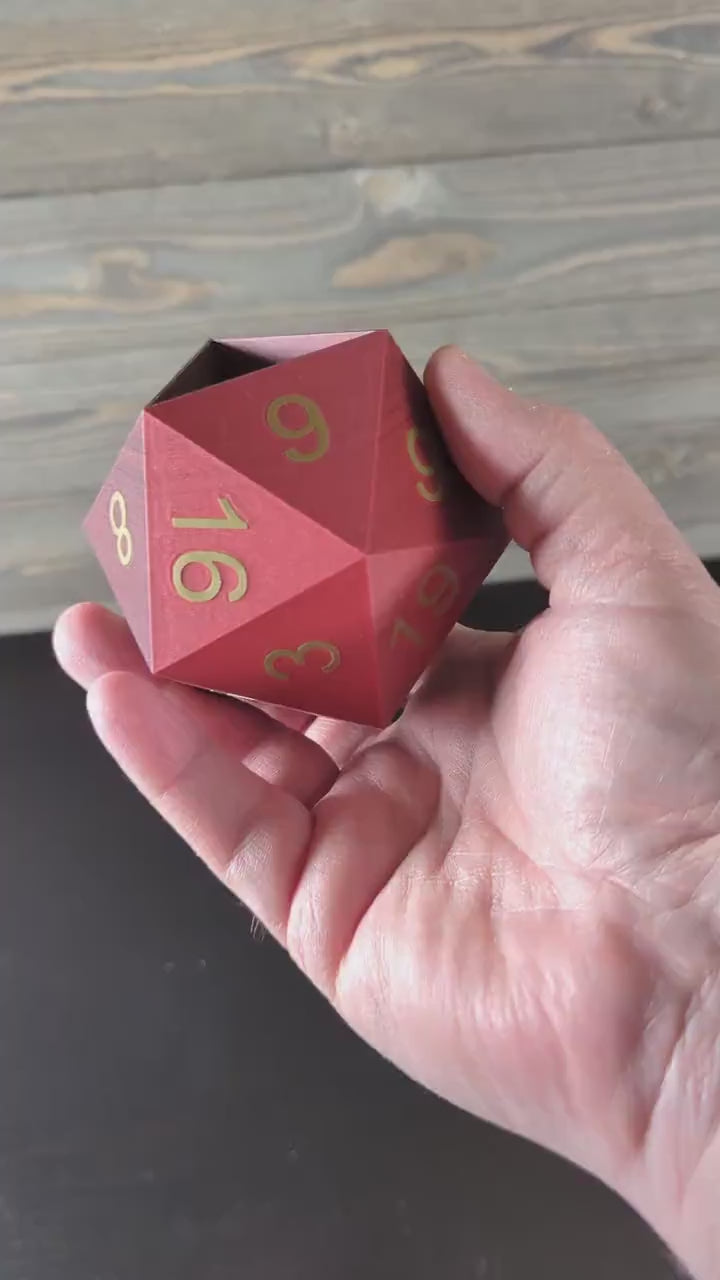 Unique 20-Sided Dice Planter for Succulents, RPG Gamer Gift, Home Decor